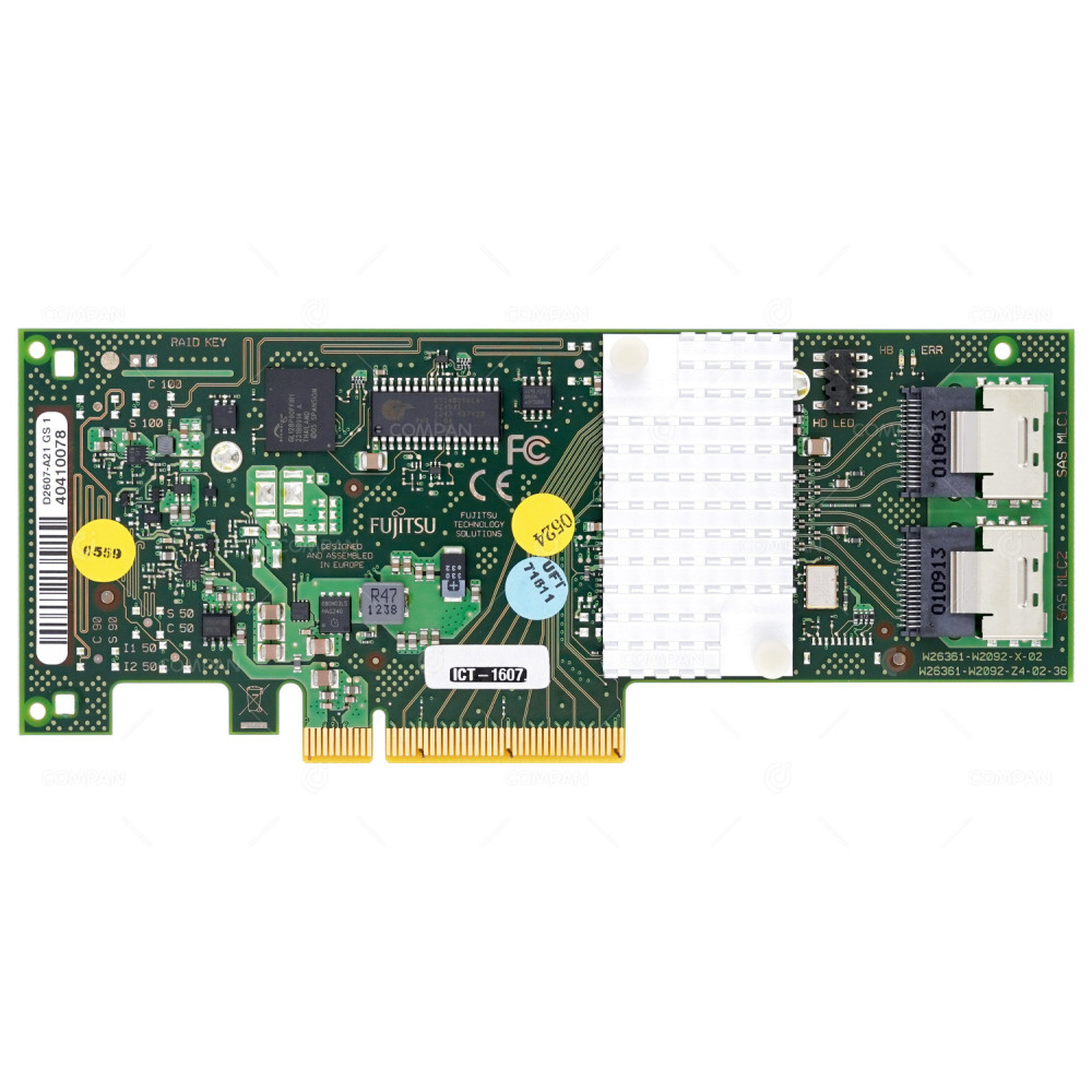 D2607-A21 NO BRACKET FUJITSU RAID CONTROLLER MEGARAID LSI2008 SAS 6GB NO BRACKET